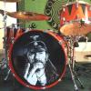 Lemmy printed and wrapped bass drum head.