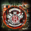 Full-color wrapped print on clear 22" bass drum head for a wedding.